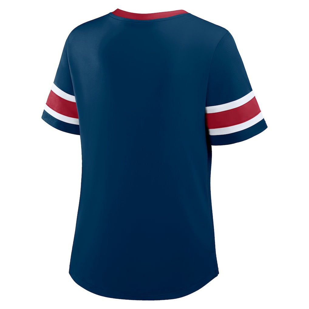Fanatics Houston Texans Women's Redzone Draw Play Athena Lace-Up T-Shirt Navy