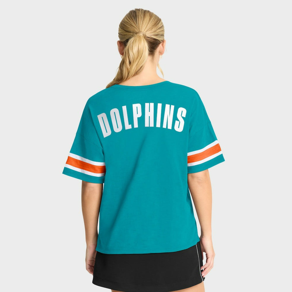 Fanatics Miami Dolphins Women's Redzone Curl Route T-Shirt Aqua