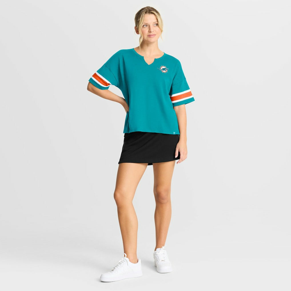 Fanatics Miami Dolphins Women's Redzone Curl Route T-Shirt Aqua