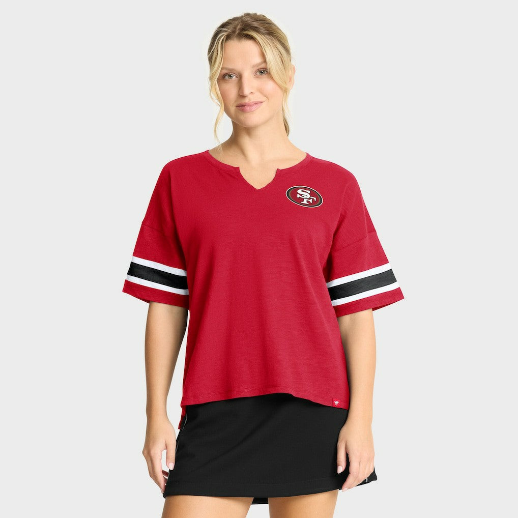 Fanatics San Francisco 49ers Women's Redzone Curl Route T-Shirt Scarlet