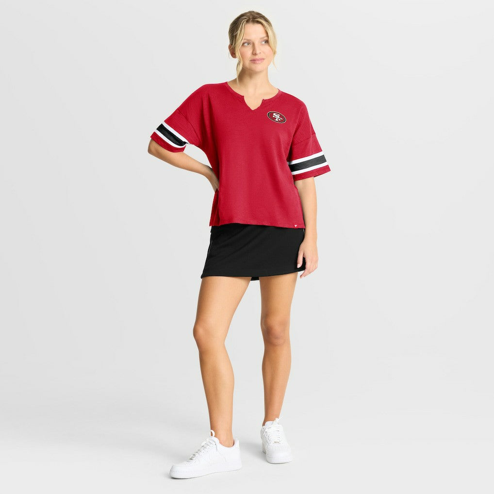 Fanatics San Francisco 49ers Women's Redzone Curl Route T-Shirt Scarlet
