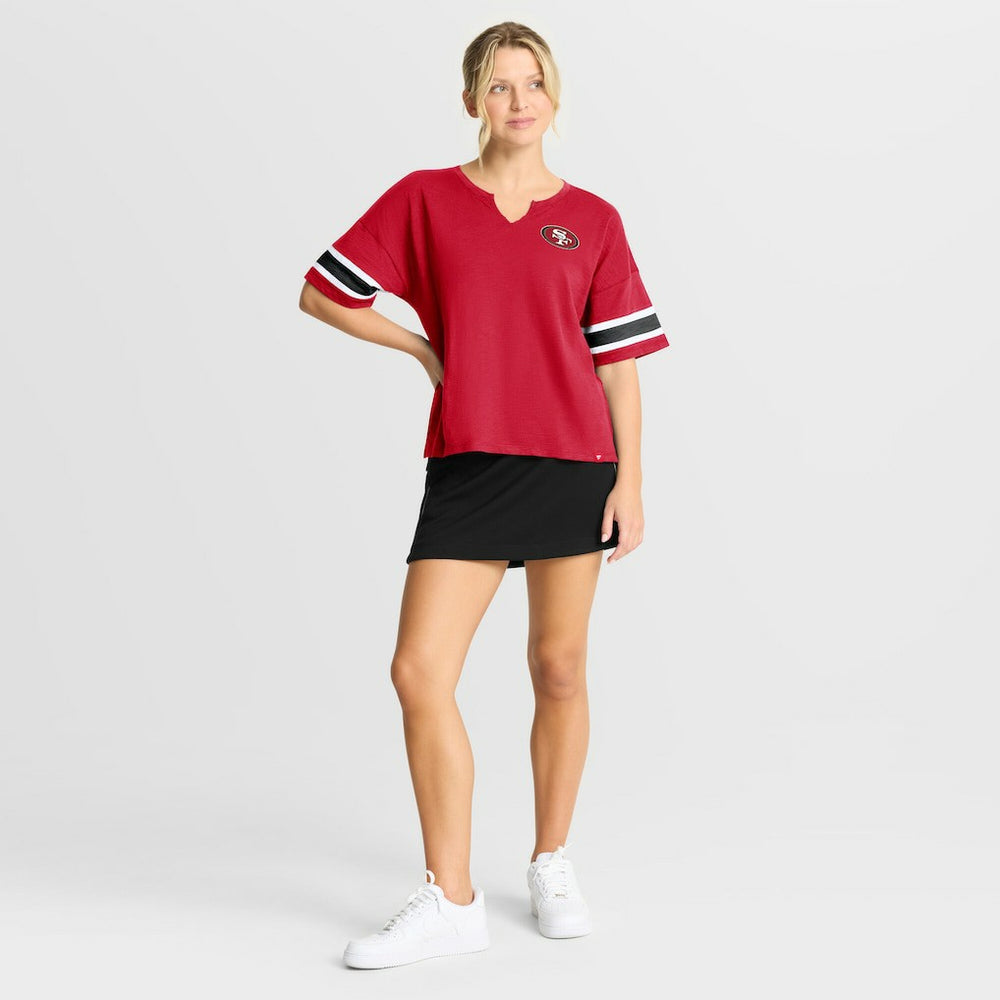 Fanatics San Francisco 49ers Women's Redzone Curl Route T-Shirt Scarlet