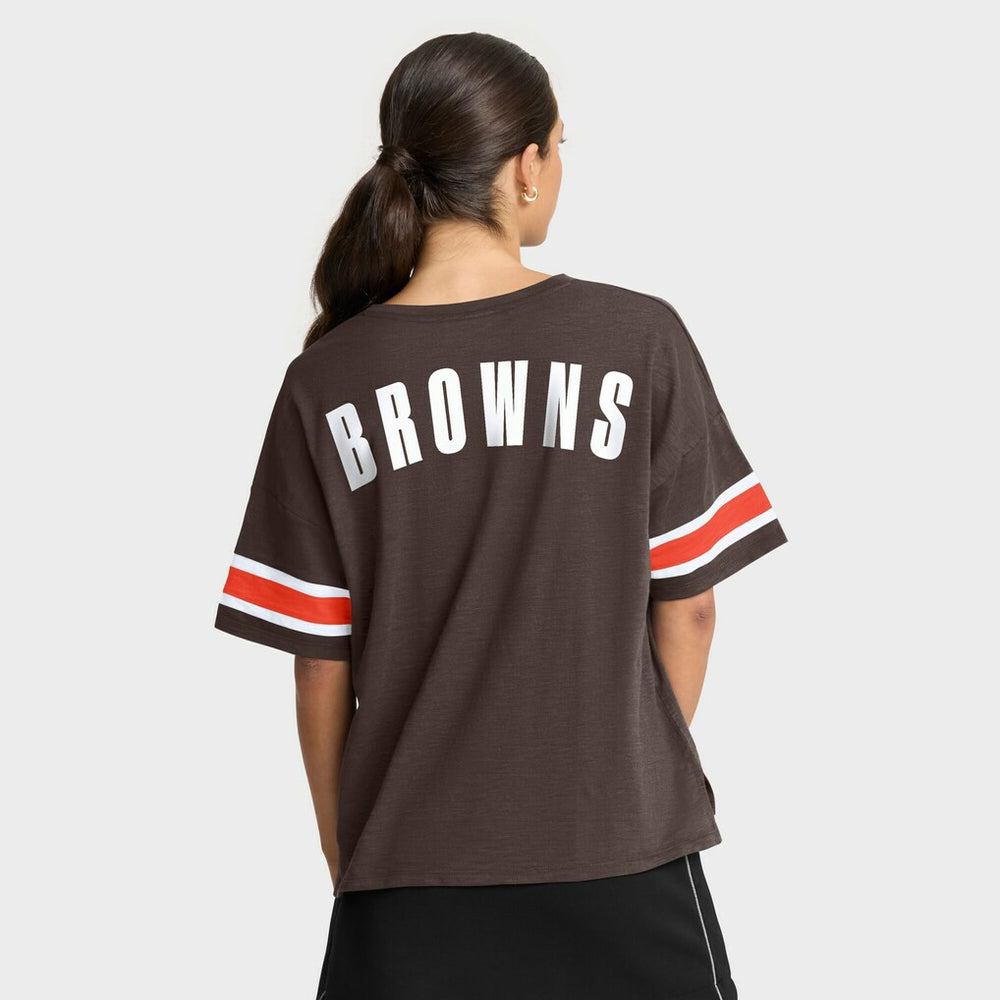 Fanatics Cleveland Browns Women's Redzone Curl Route T-Shirt Brown