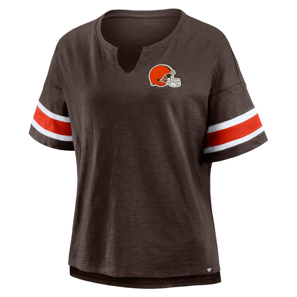 Fanatics Cleveland Browns Women's Redzone Curl Route T-Shirt Brown