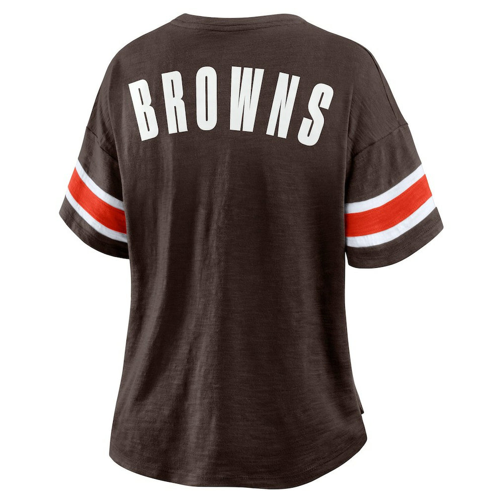 Fanatics Cleveland Browns Women's Redzone Curl Route T-Shirt Brown