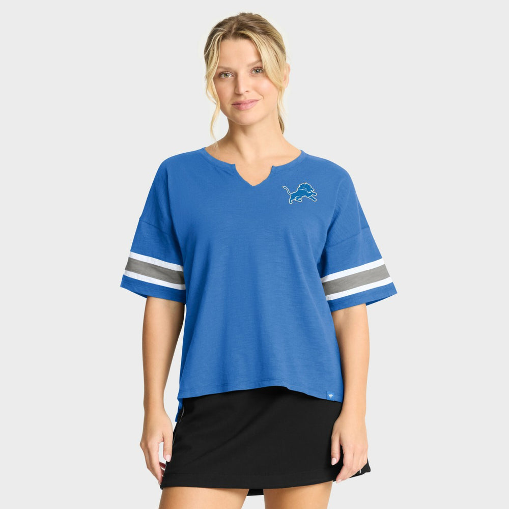 Fanatics Detroit Lions Women's Redzone Curl Route T-Shirt Blue