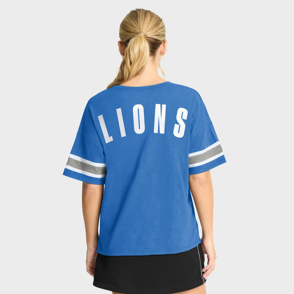 Fanatics Detroit Lions Women's Redzone Curl Route T-Shirt Blue