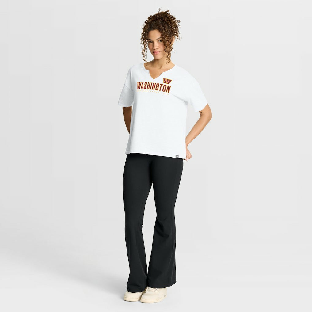 Fanatics Washington Commanders Women's Redzone Slub Boxy T-Shirt White