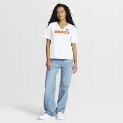 Fanatics Kansas City Chiefs Women's Redzone Slub Boxy T-Shirt White