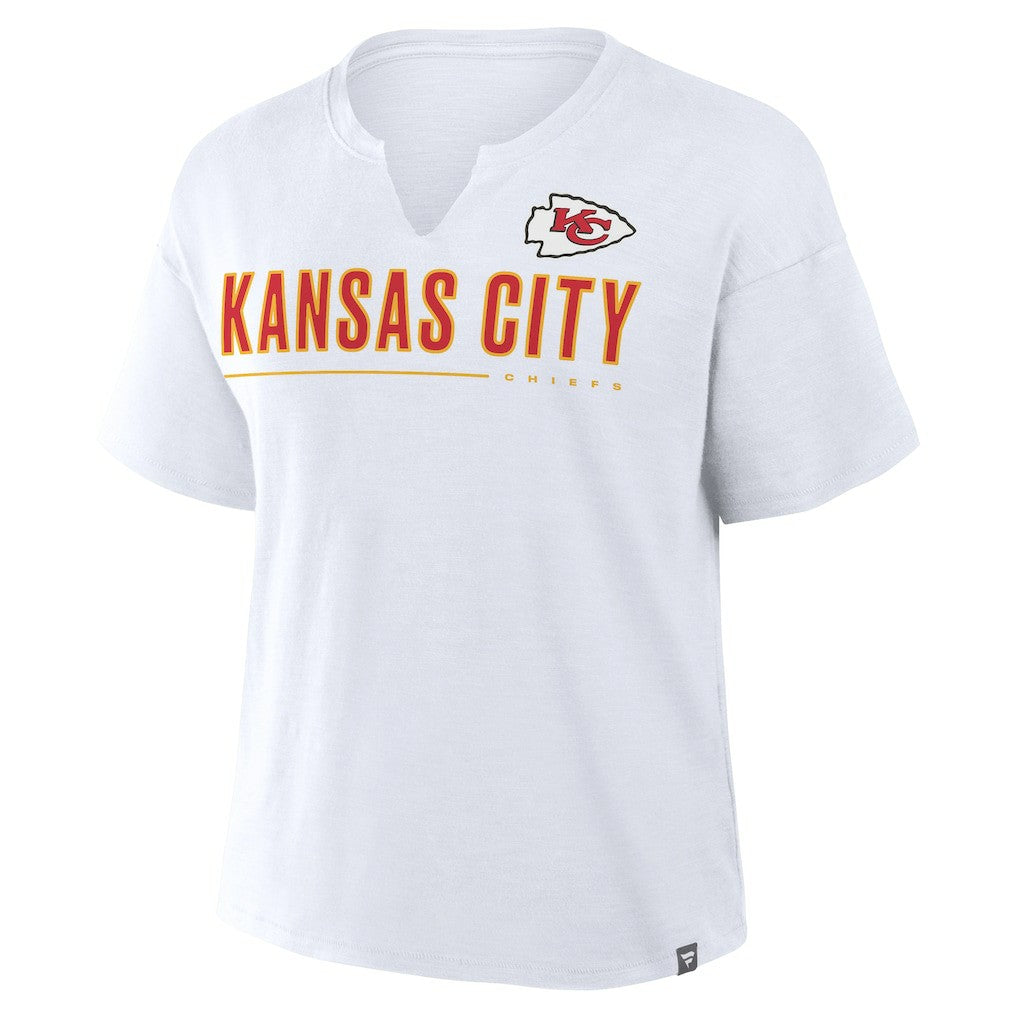 Fanatics Kansas City Chiefs Women's Redzone Slub Boxy T-Shirt White