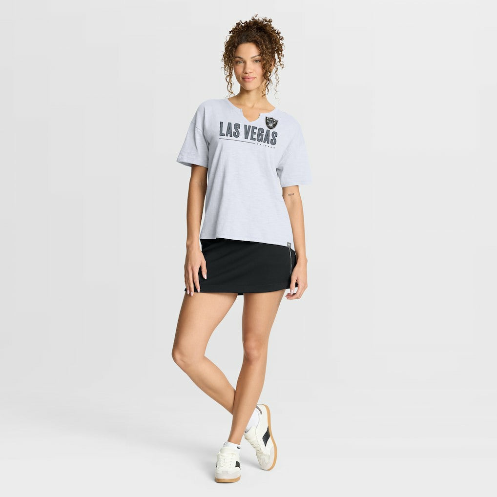 Fanatics Las Vegas Raiders Women's Redzone Slub Boxy T-Shirt White
