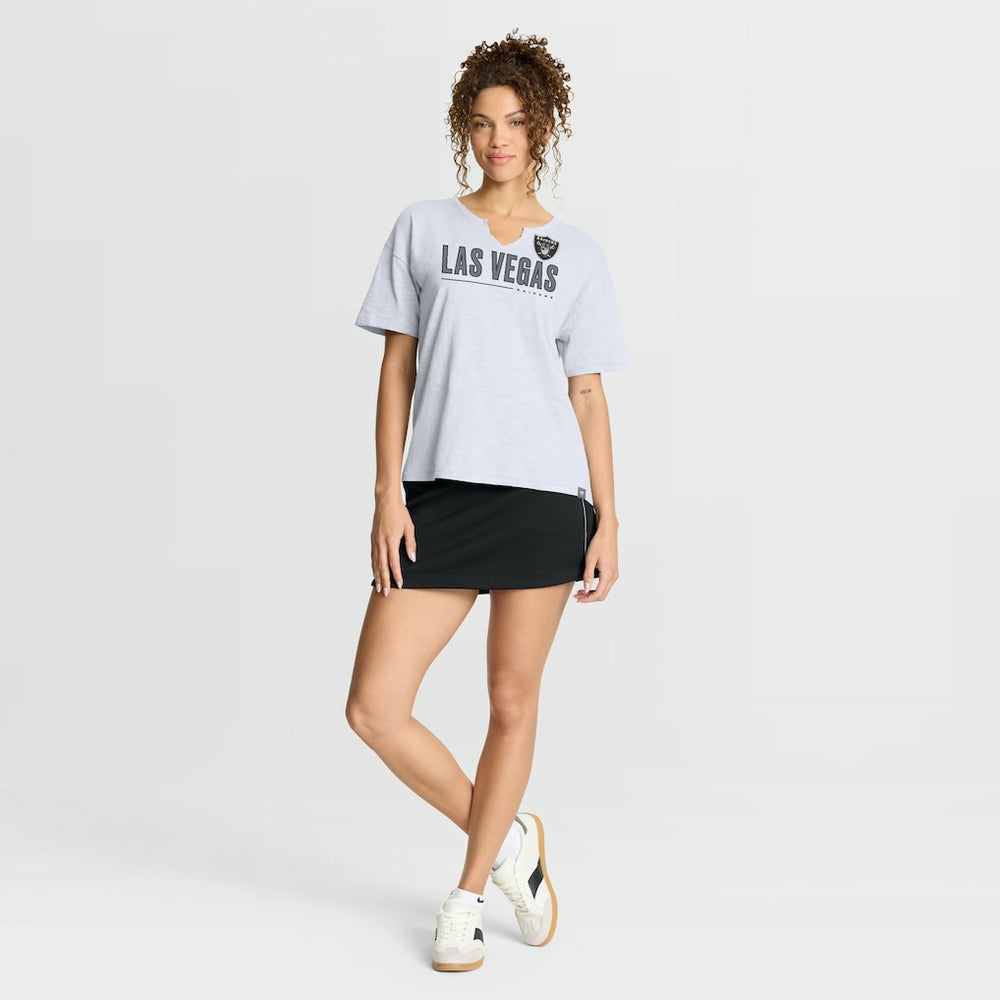Fanatics Las Vegas Raiders Women's Redzone Slub Boxy T-Shirt White