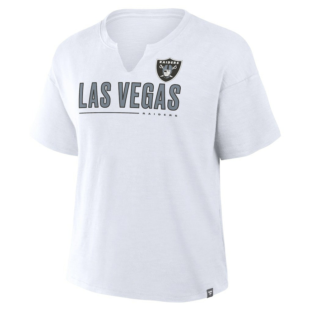 Fanatics Las Vegas Raiders Women's Redzone Slub Boxy T-Shirt White