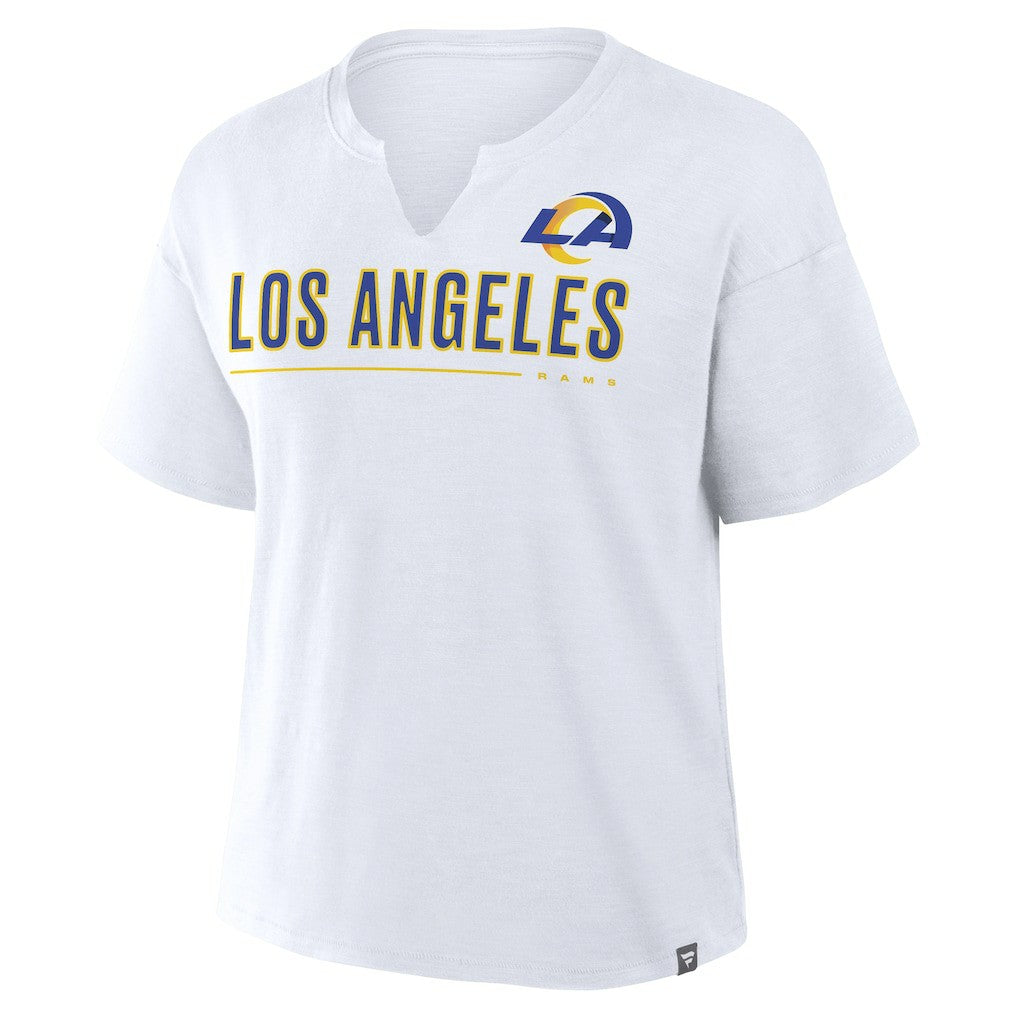 Fanatics Los Angeles Rams Women's Redzone Slub Boxy T-Shirt White