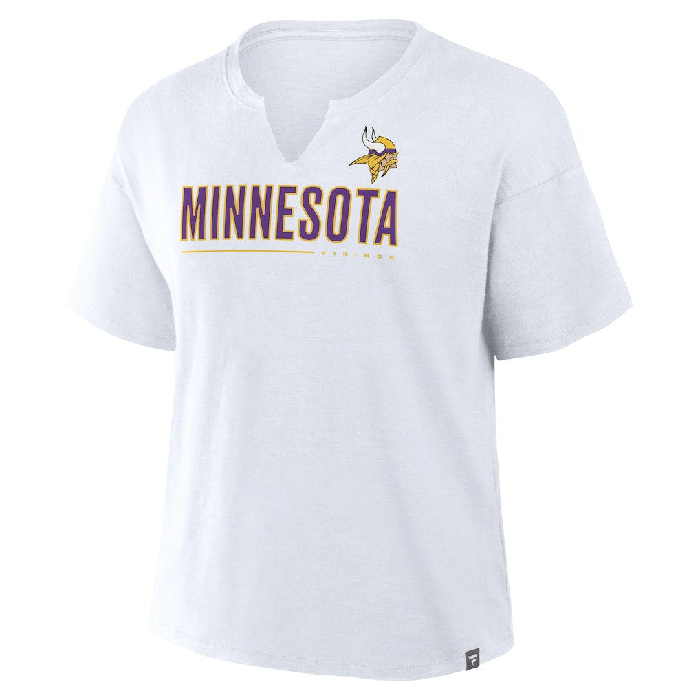 Fanatics Minnesota Vikings Women's Redzone Slub Boxy T-Shirt White