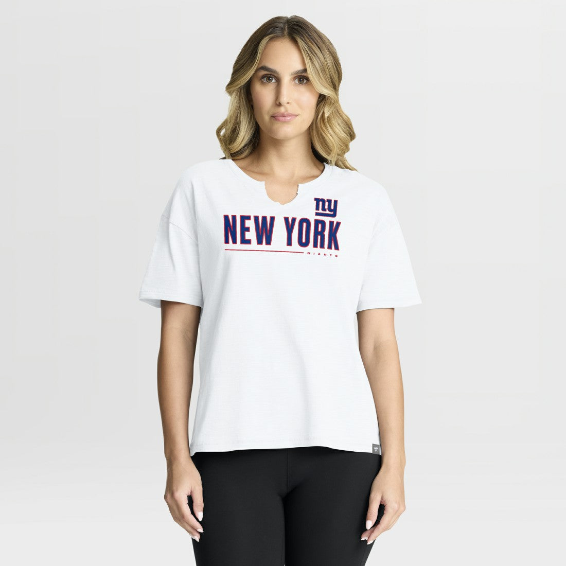 Fanatics New York Giants Women's Redzone Slub Boxy T-Shirt White