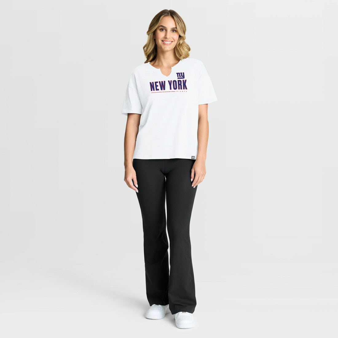 Fanatics New York Giants Women's Redzone Slub Boxy T-Shirt White