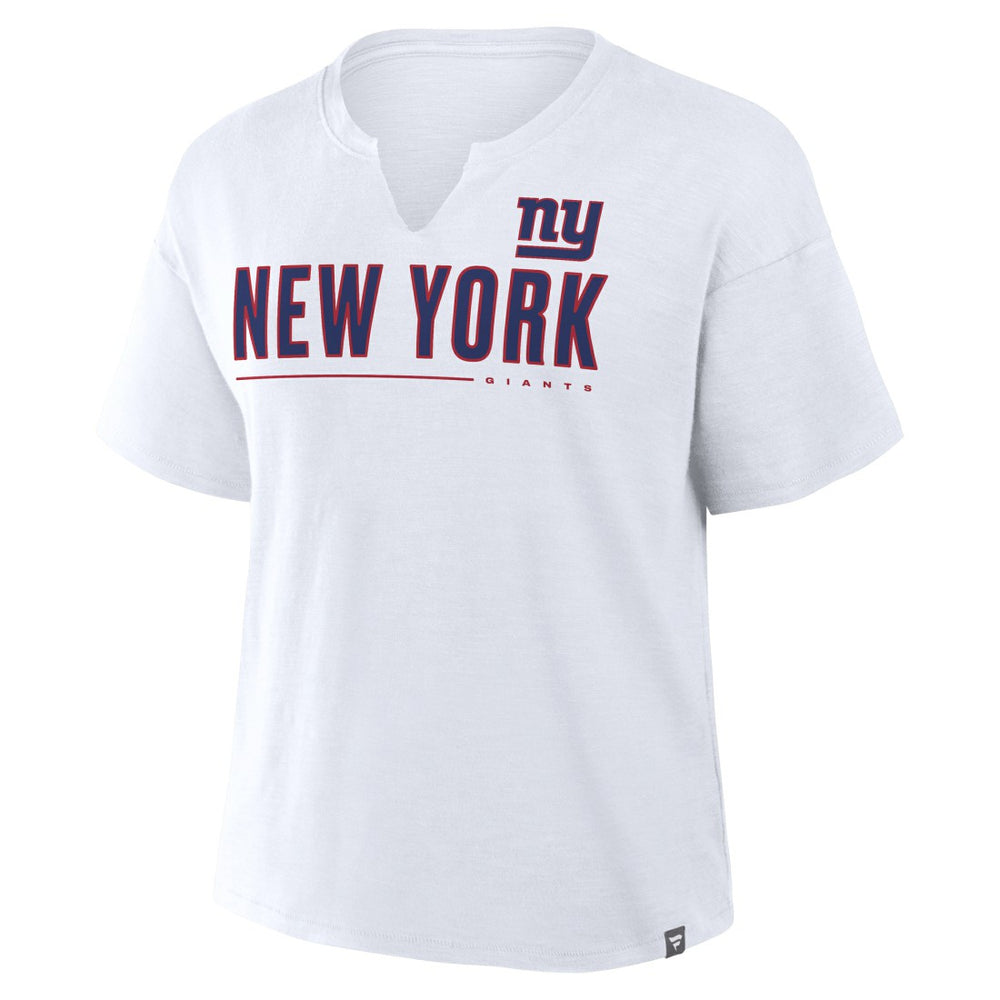 Fanatics New York Giants Women's Redzone Slub Boxy T-Shirt White