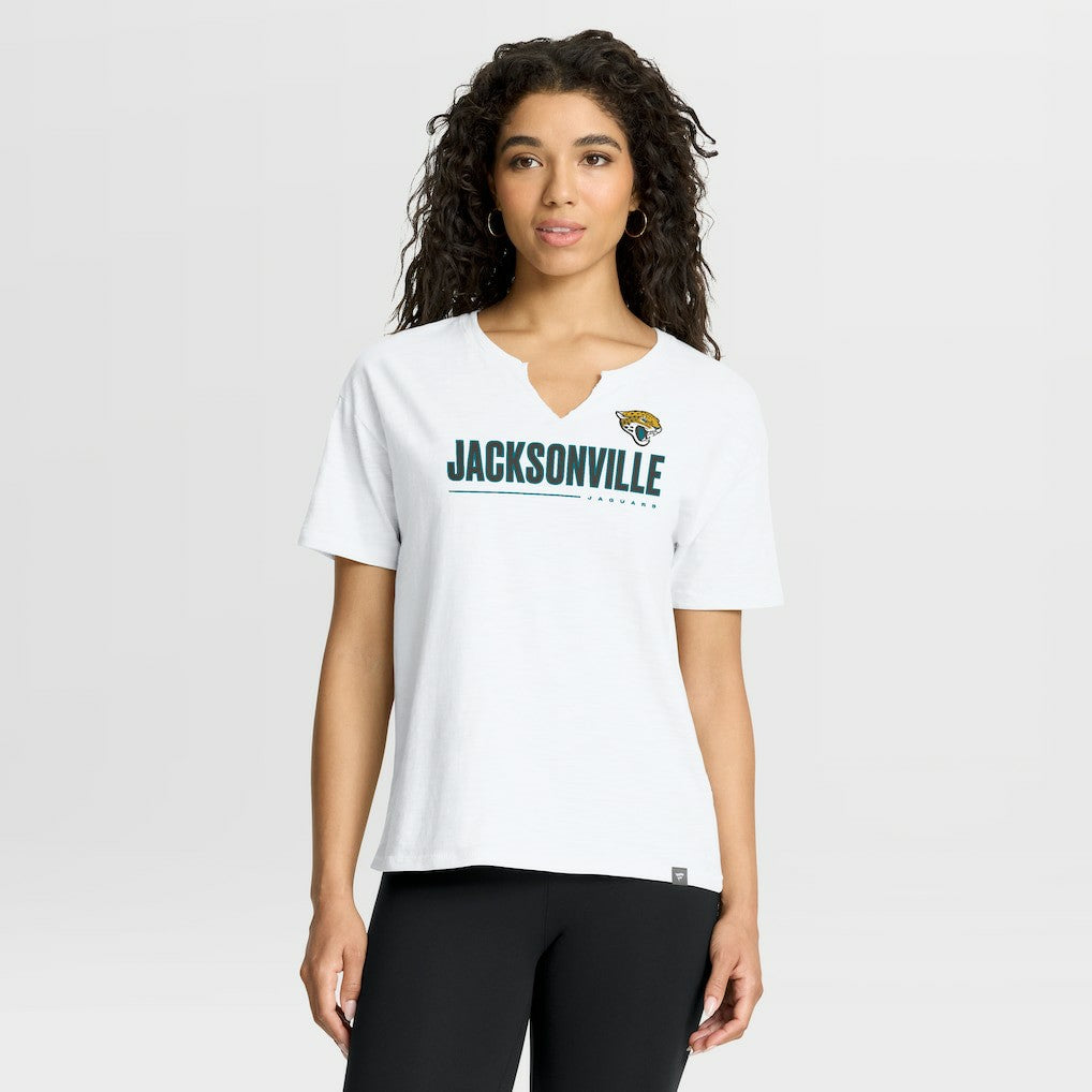 Fanatics Jacksonville Jaguars Women's Redzone Slub Boxy T-Shirt White