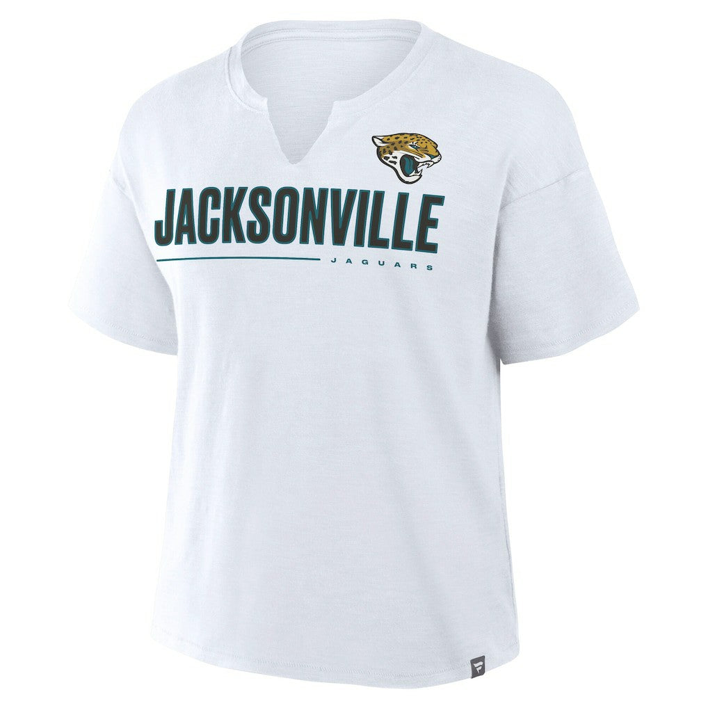 Fanatics Jacksonville Jaguars Women's Redzone Slub Boxy T-Shirt White