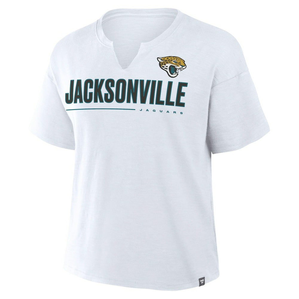 Fanatics Jacksonville Jaguars Women's Redzone Slub Boxy T-Shirt White