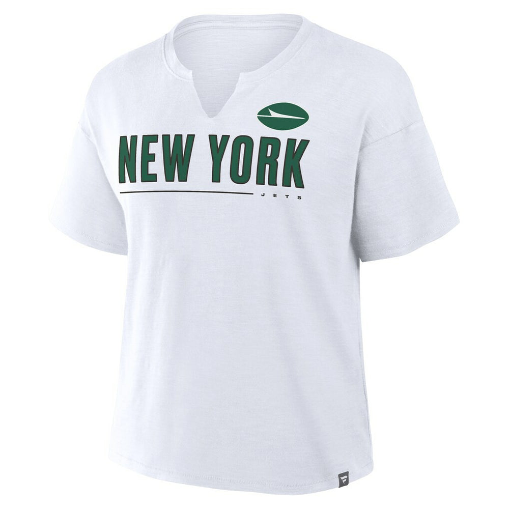 Fanatics New York Jets Women's Redzone Slub Boxy T-Shirt White