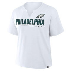 Fanatics Philadelphia Eagles Women's Redzone Slub Boxy T-Shirt White