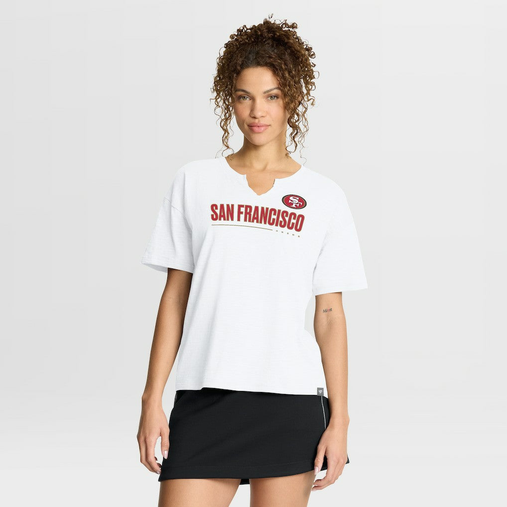 Fanatics San Francisco 49ers Women's Redzone Slub Boxy T-Shirt White