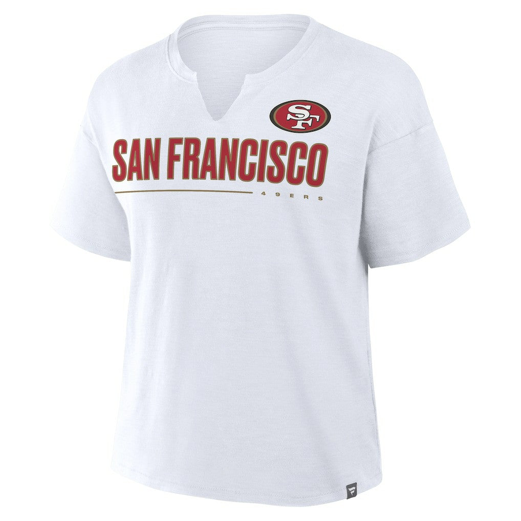 Fanatics San Francisco 49ers Women's Redzone Slub Boxy T-Shirt White
