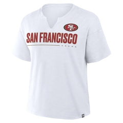 Fanatics San Francisco 49ers Women's Redzone Slub Boxy T-Shirt White