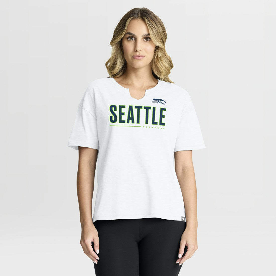 Fanatics Seattle Seahawks Women's Redzone Slub Boxy T-Shirt White