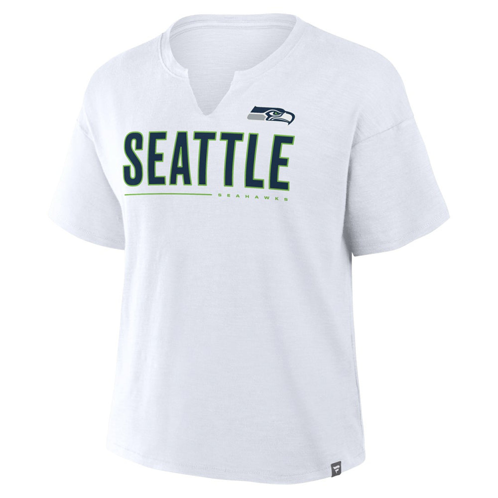 Fanatics Seattle Seahawks Women's Redzone Slub Boxy T-Shirt White