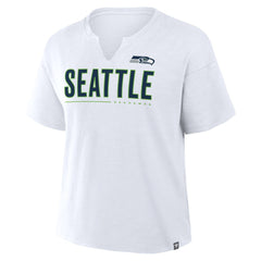 Fanatics Seattle Seahawks Women's Redzone Slub Boxy T-Shirt White