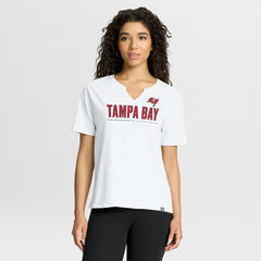 Fanatics Tampa Bay Buccaneers Women's Redzone Slub Boxy T-Shirt White