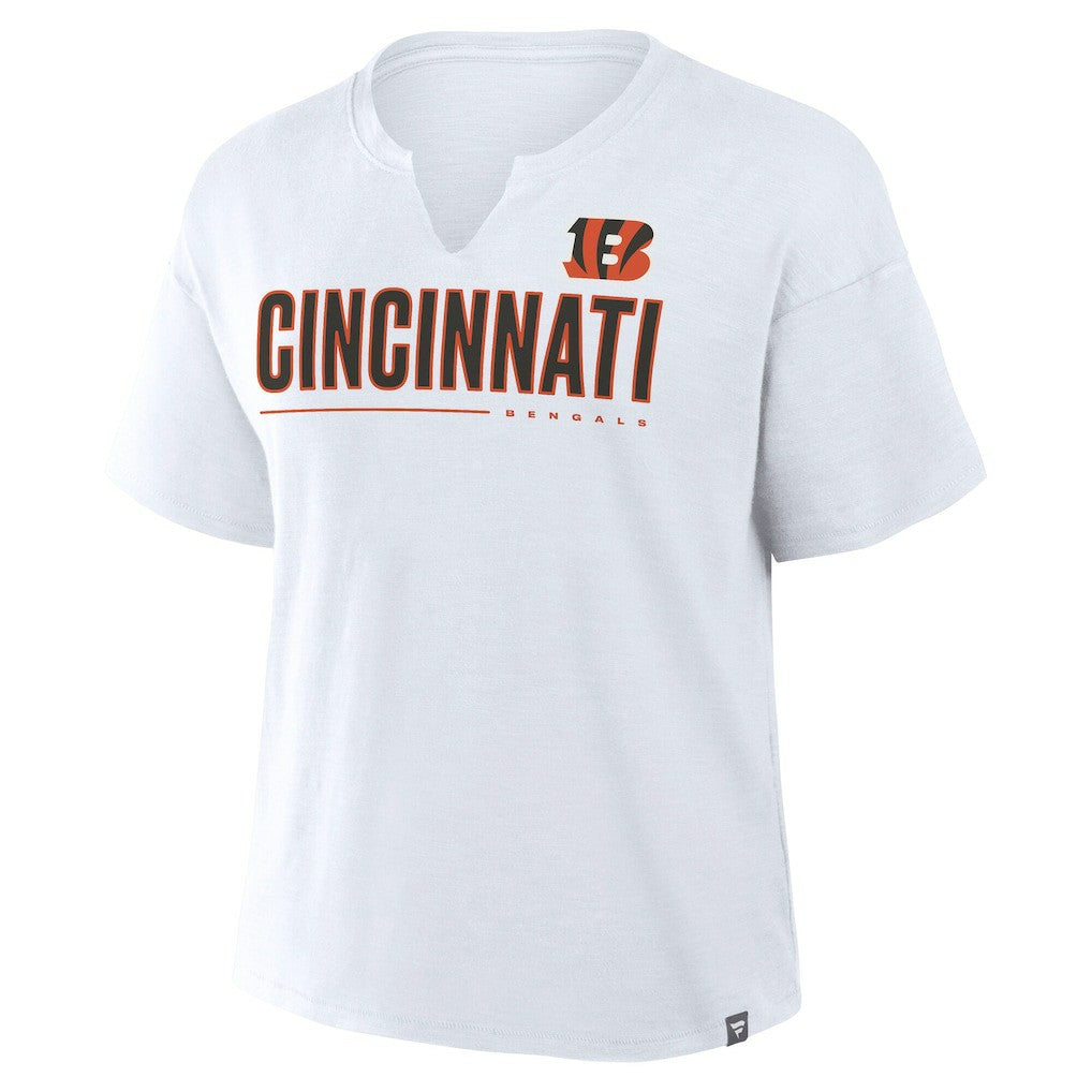 Fanatics Cincinnati Bengals Women's Redzone Slub Boxy T-Shirt White