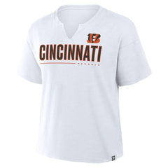 Fanatics Cincinnati Bengals Women's Redzone Slub Boxy T-Shirt White