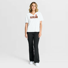 Fanatics Cleveland Browns Women's Redzone Slub Boxy T-Shirt White