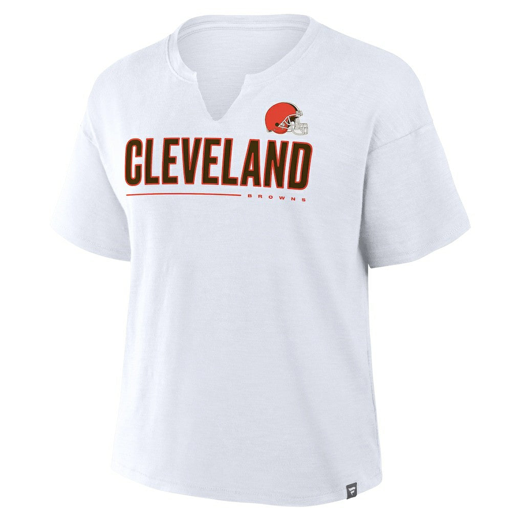 Fanatics Cleveland Browns Women's Redzone Slub Boxy T-Shirt White