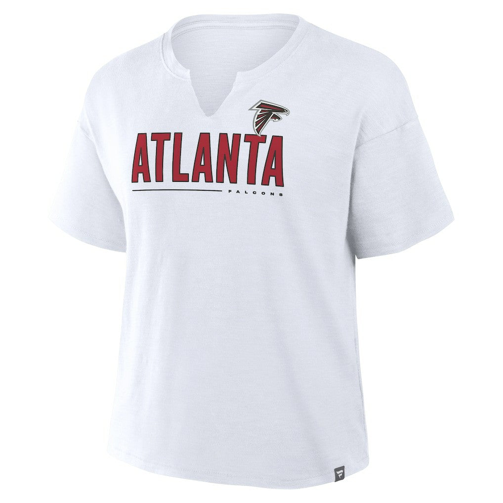 Fanatics Atlanta Falcons Women's Redzone Slub Boxy T-Shirt White
