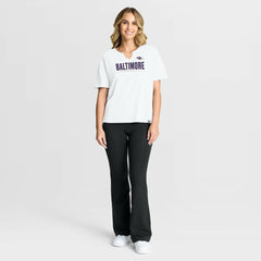 Fanatics Baltimore Ravens Women's Redzone Slub Boxy T-Shirt White