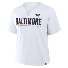 Fanatics Baltimore Ravens Women's Redzone Slub Boxy T-Shirt White