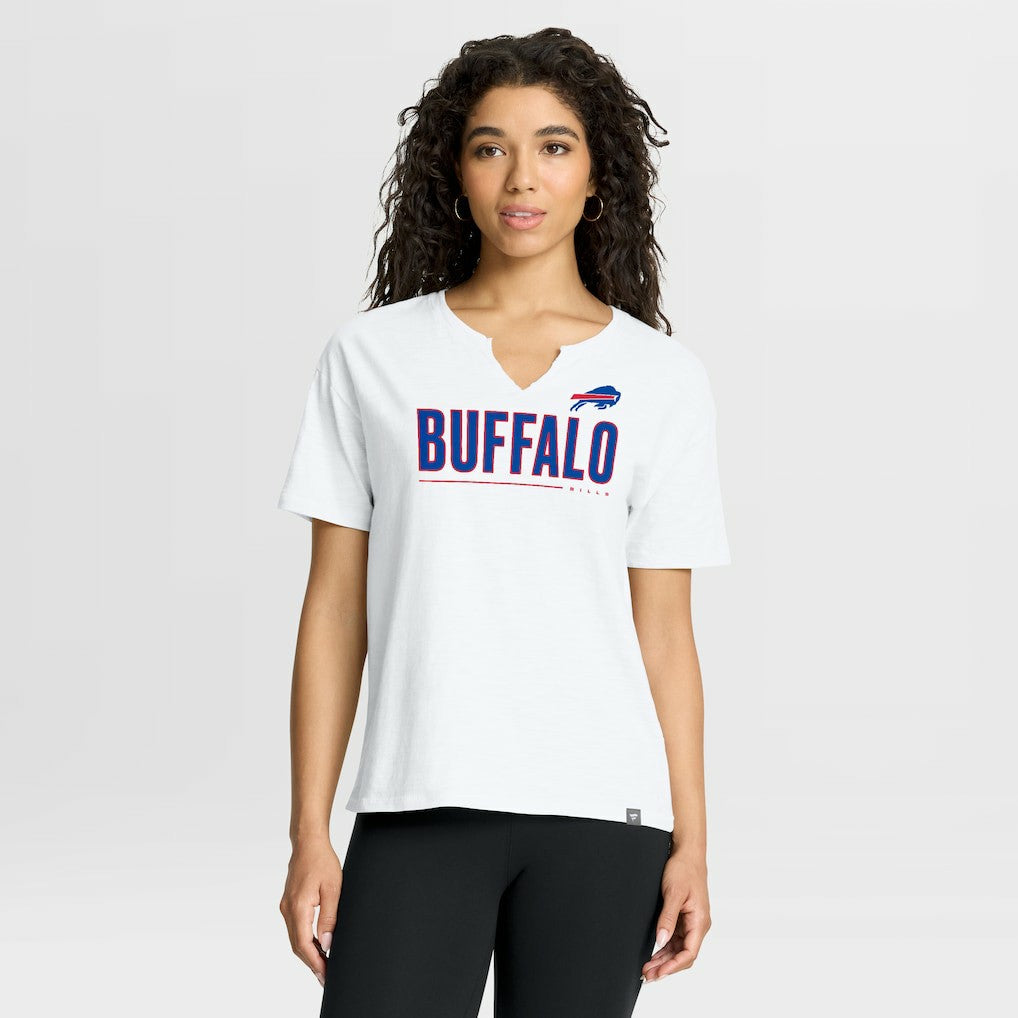 Fanatics Buffalo Bills Women's Redzone Slub Boxy T-Shirt White
