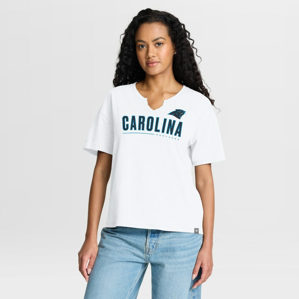 Fanatics Carolina Panthers Women's Redzone Slub Boxy T-Shirt White