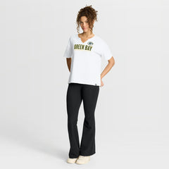 Fanatics Green Bay Packers Women's Redzone Slub Boxy T-Shirt White