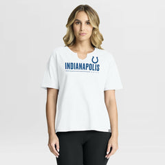Fanatics Indianapolis Colts Women's Redzone Slub Boxy T-Shirt White