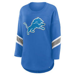 Fanatics Detroit Lions Women's Redzone 3/4-Sleeve T-Shirt Blue
