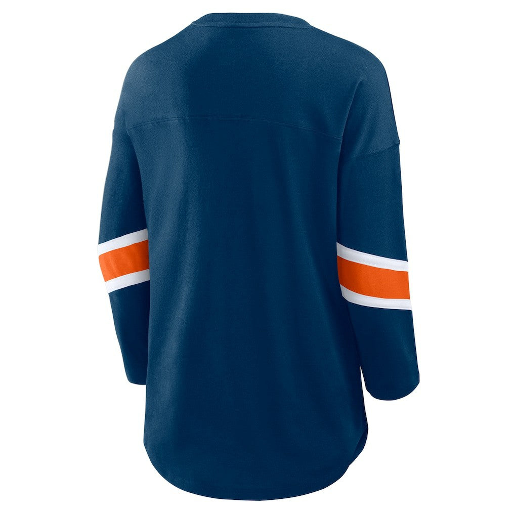 Fanatics Chicago Bears Women's Redzone 3/4-Sleeve T-Shirt Navy