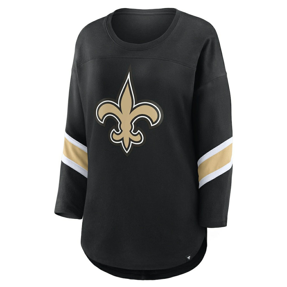 Fanatics New Orleans Saints Women's Redzone 3/4-Sleeve T-Shirt Black