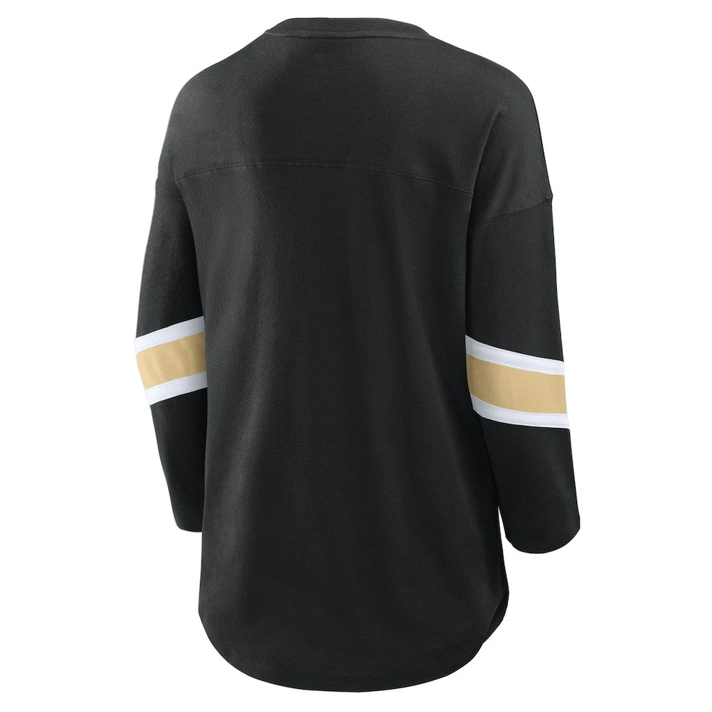 Fanatics New Orleans Saints Women's Redzone 3/4-Sleeve T-Shirt Black