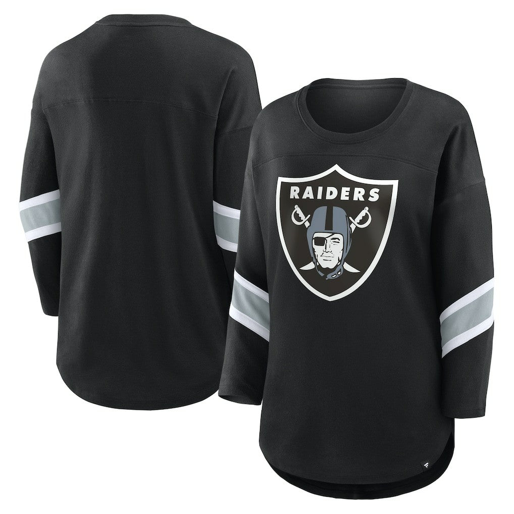 Fanatics Las Vegas Raiders Women's Redzone 3/4-Sleeve T-Shirt Black